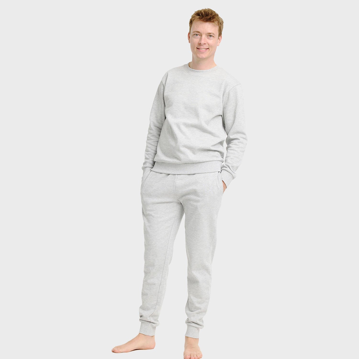 Grått sweatset – Herr